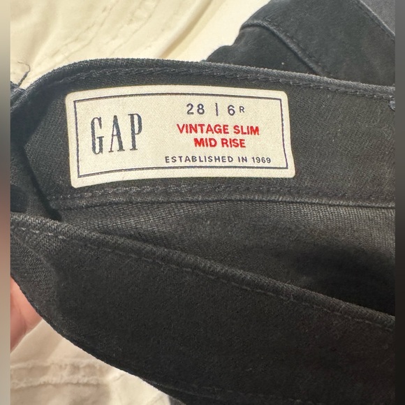 GAP High Rise Vintage Slim Jeans - Black - 28 (6) - Picture 8 of 11